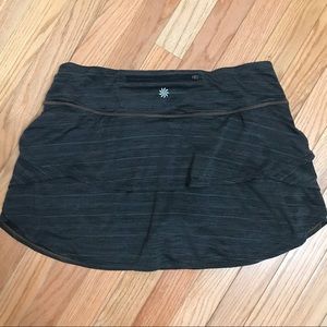 Athleta Tiered Ruffle Tennis Skirt Heather Gray L